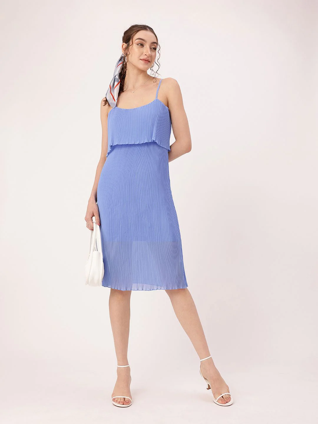 DressBerry Cute Feminine Accordion Pleated Sheath Dress - Image 6