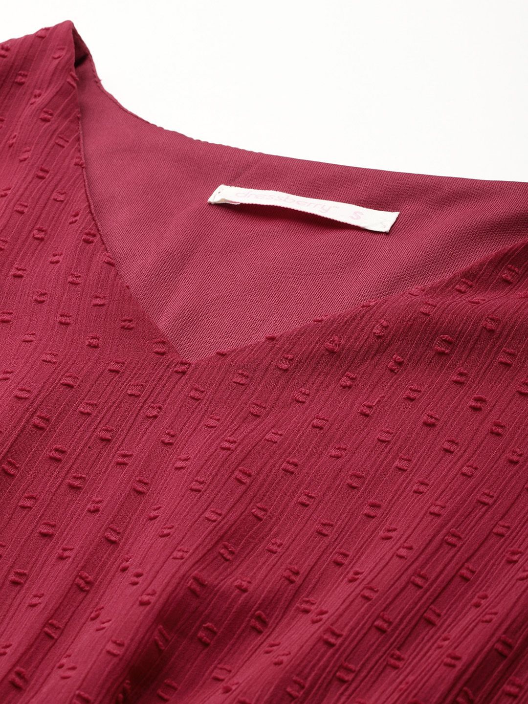 DressBerry Dobby Weave A-Line Mini Dress - Image 2