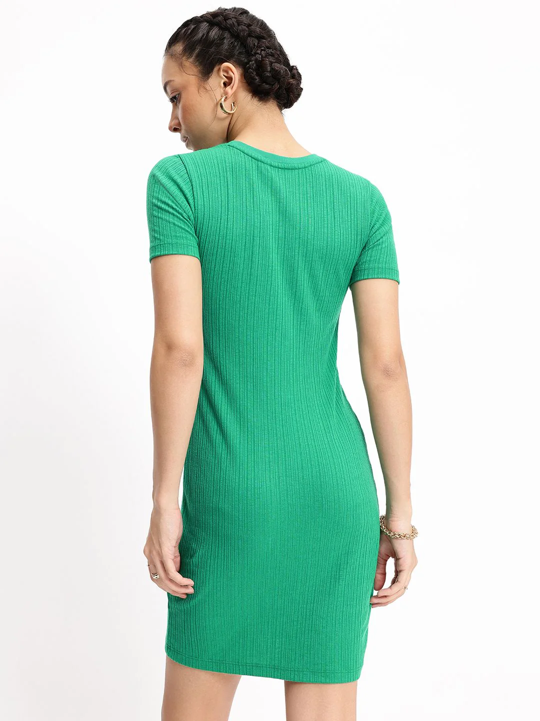 DressBerry Ecstatic Emerald Cut-out Bodycon Dress - Image 5