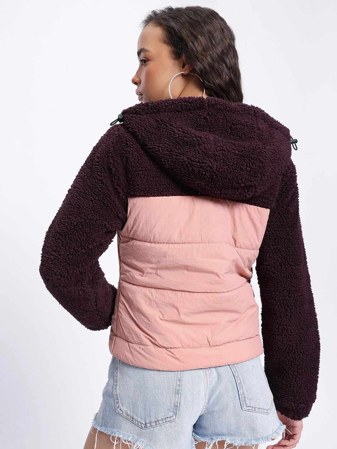 DressBerry Effortless Layering Sherpa Colourblocked Padded Jacket - Image 6