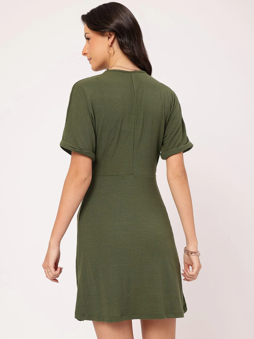 DressBerry Elegant Essense Ribbed Empire Dress - Image 4