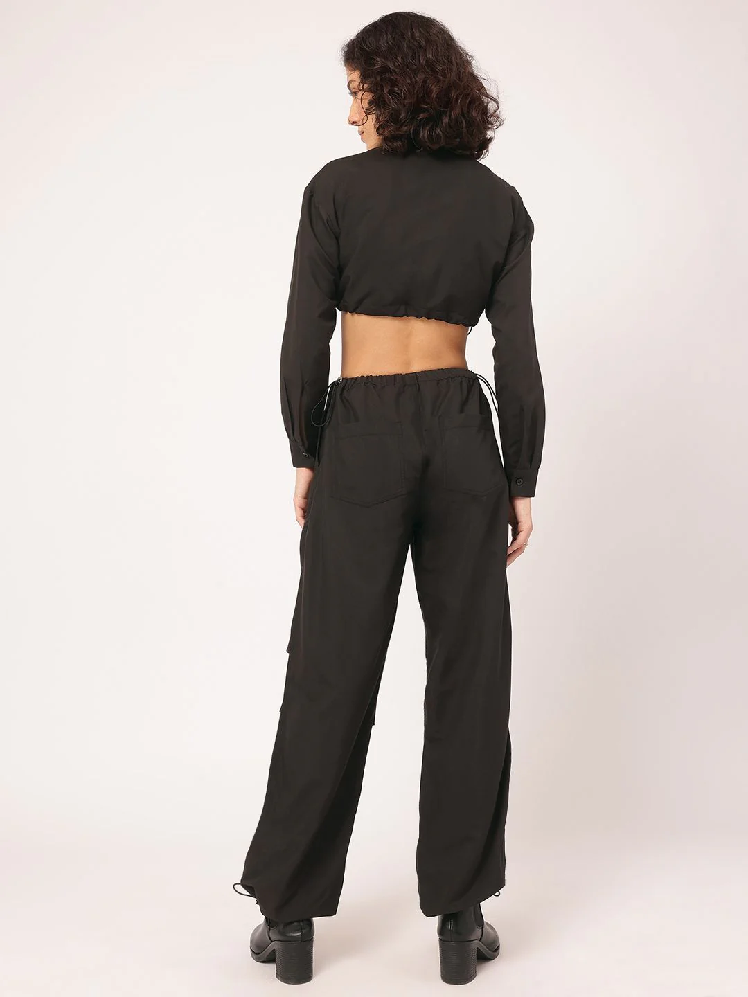 DressBerry Everyday Explorer Crop Shirt & Parachute Pants Co-Ords with Toggles - Image 6