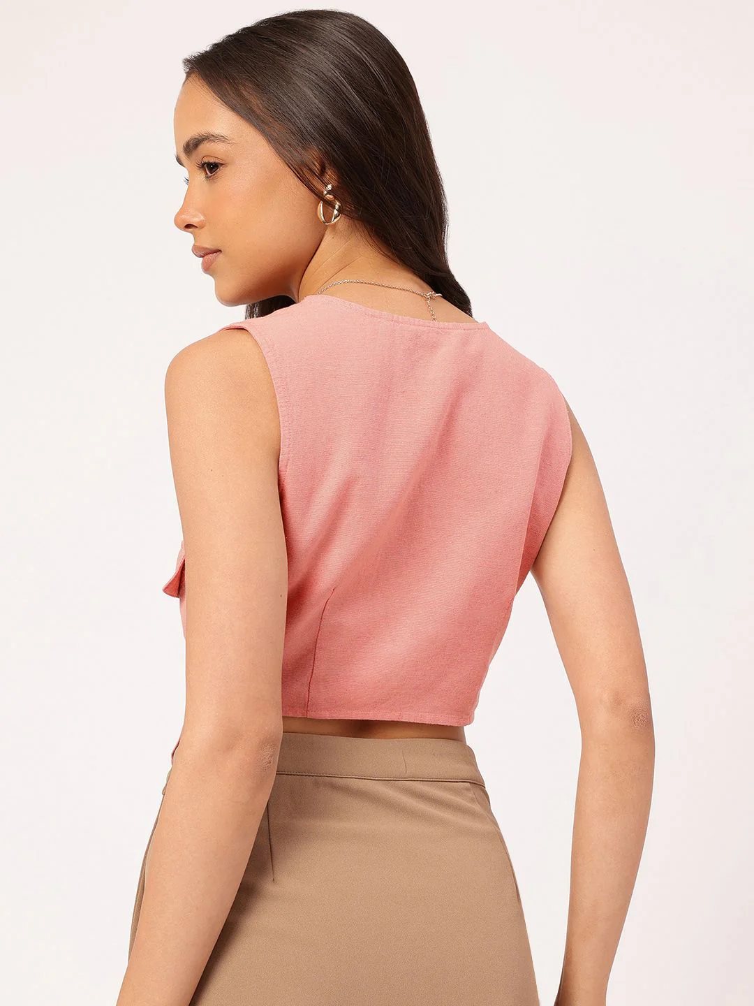 DressBerry Feminine Flair Pocket Detail Shirt-Style Top - Image 6