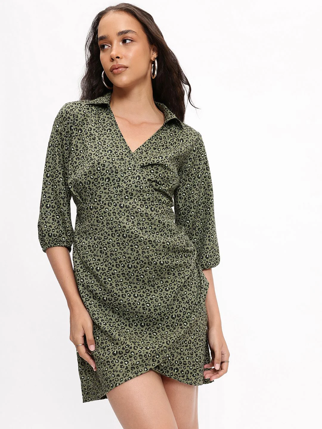 DressBerry Fierce Femme Animal Print Wrap Dress