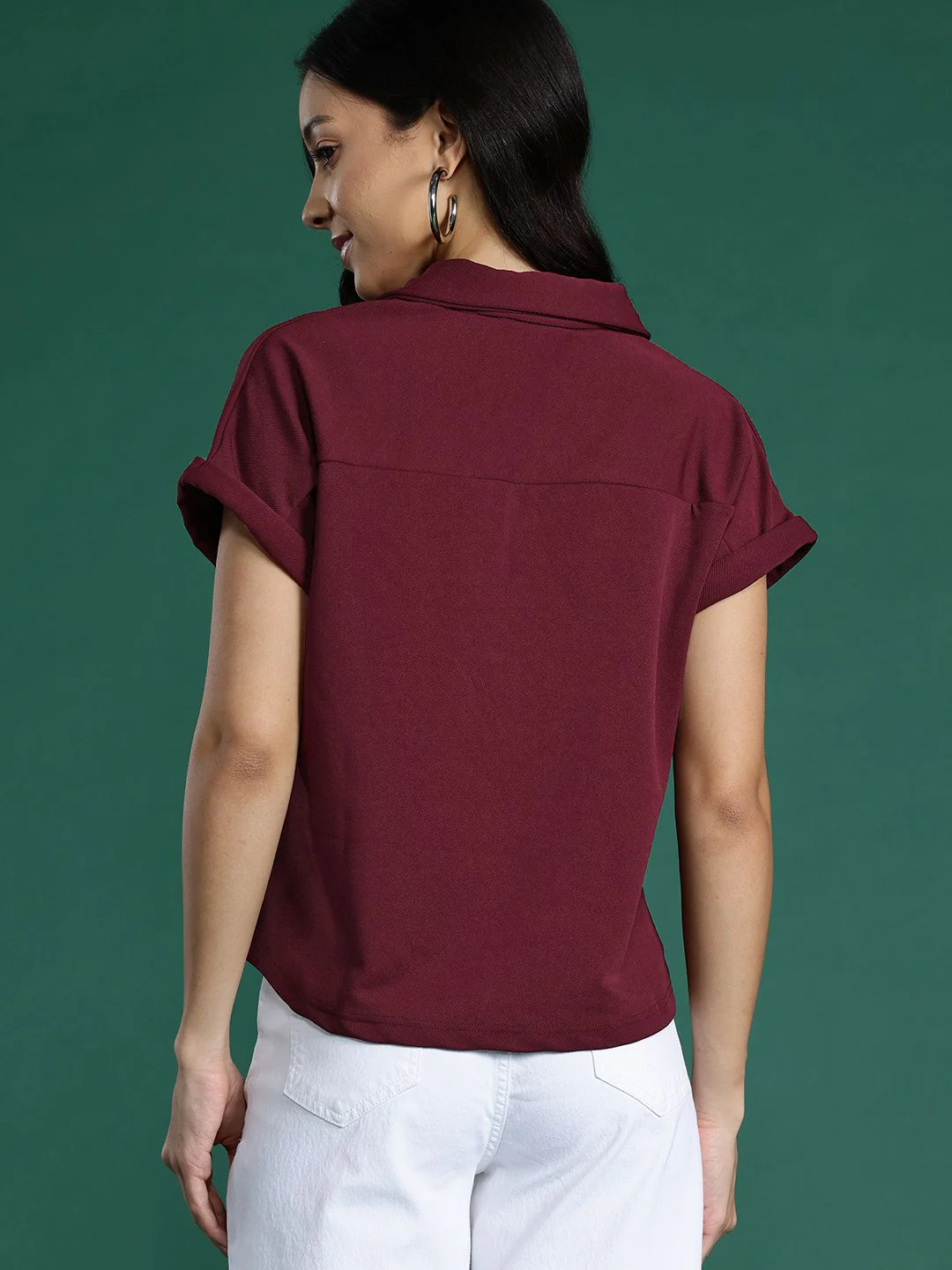 DressBerry Flap Pockets Extended Sleeves Top - Image 5