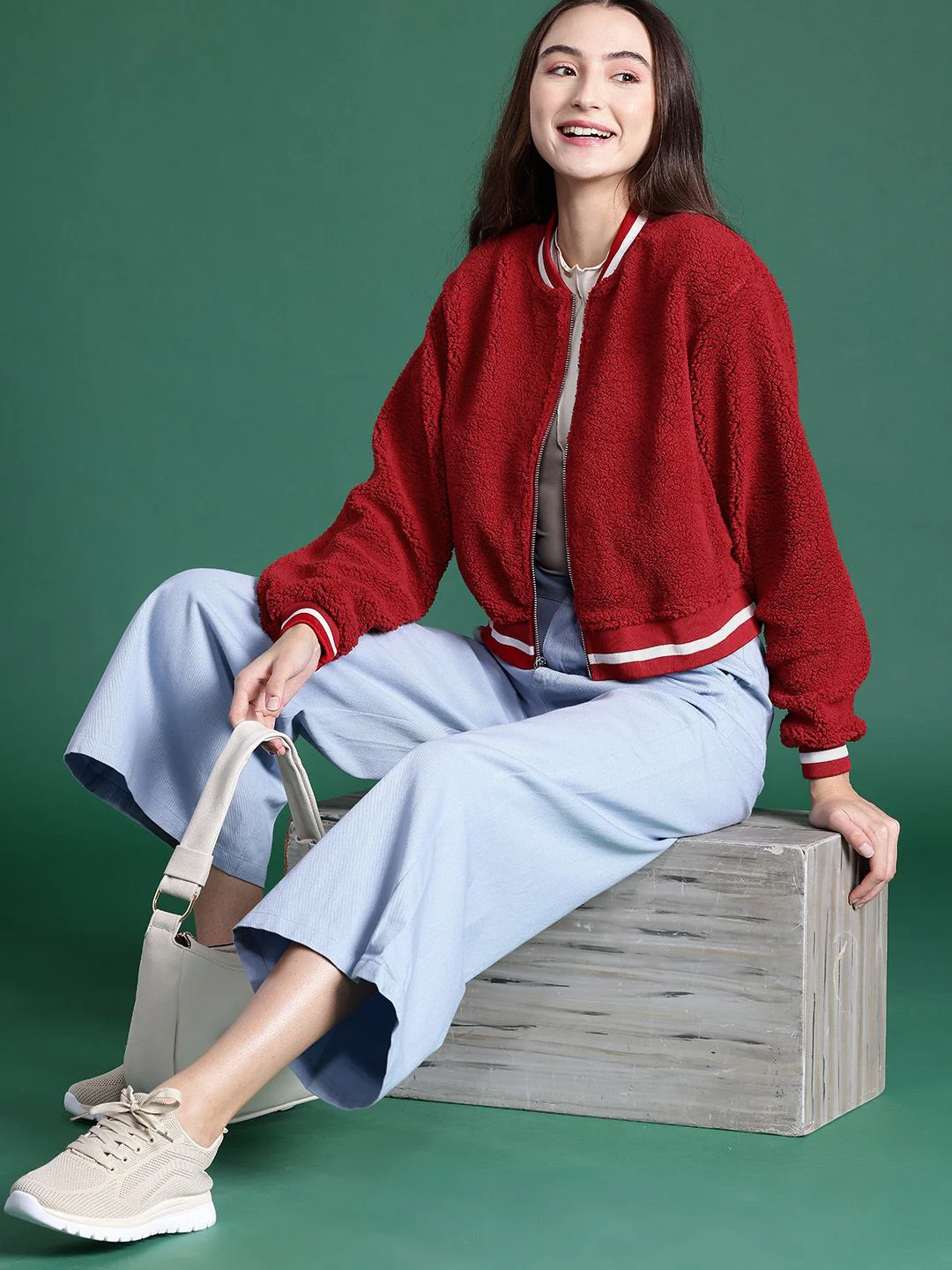 DressBerry Fleece Bomber Jacket - Image 4