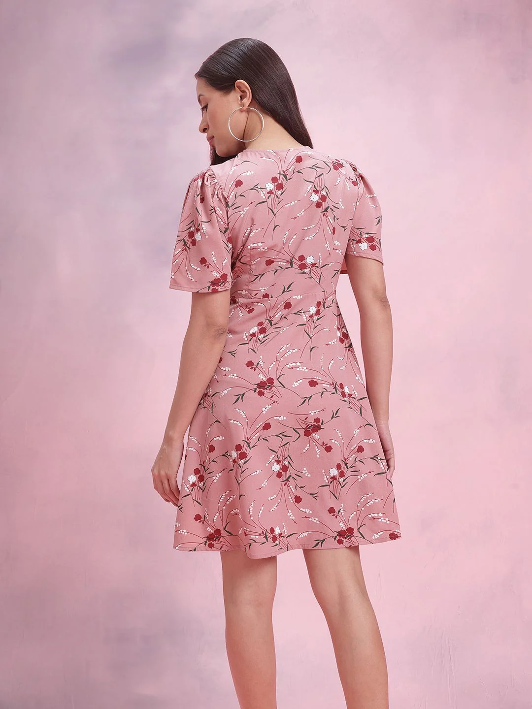 DressBerry Floral Print A-Line Dress - Image 5