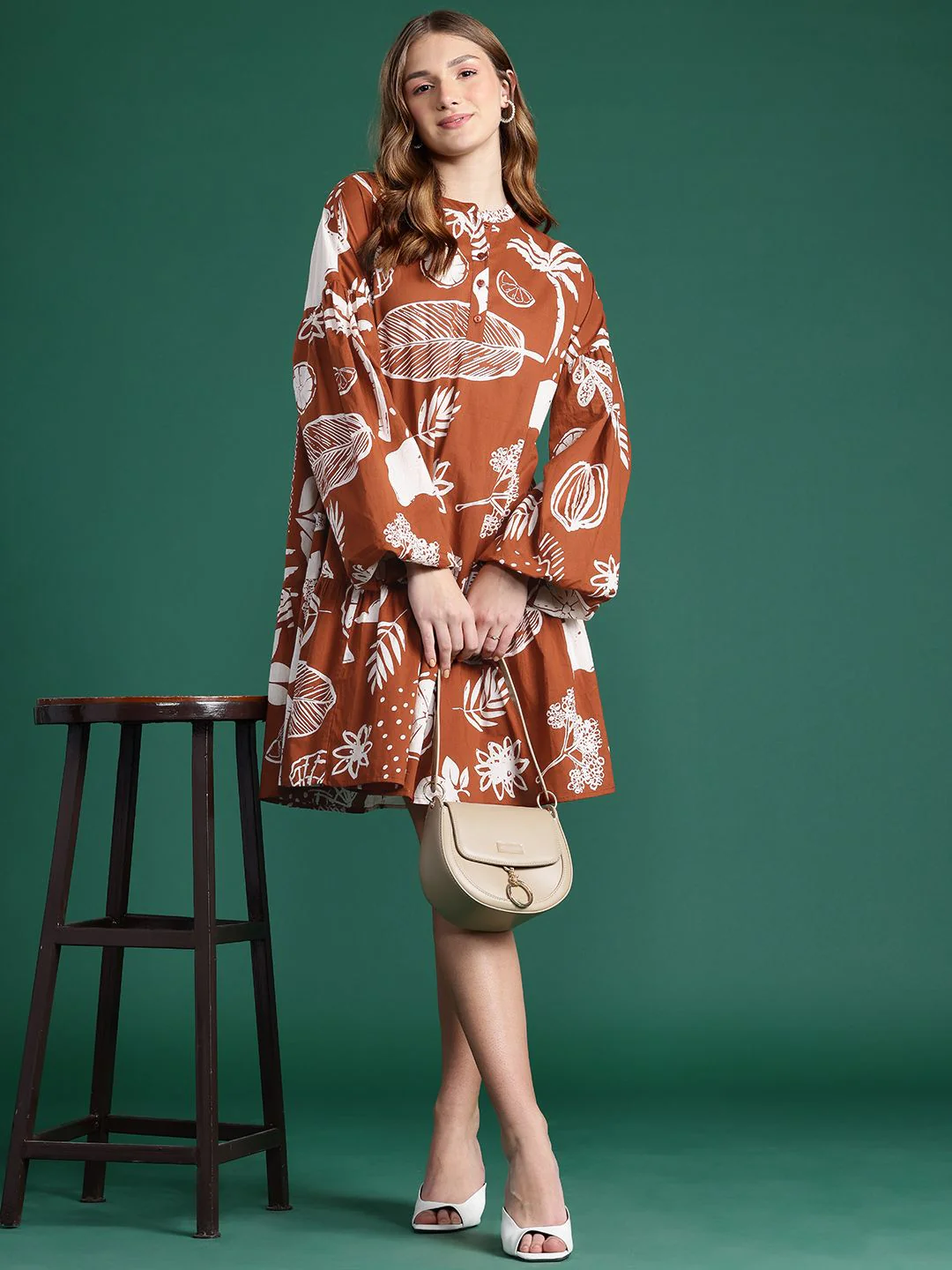 DressBerry Floral Print Drop-Waist Dress - Image 4