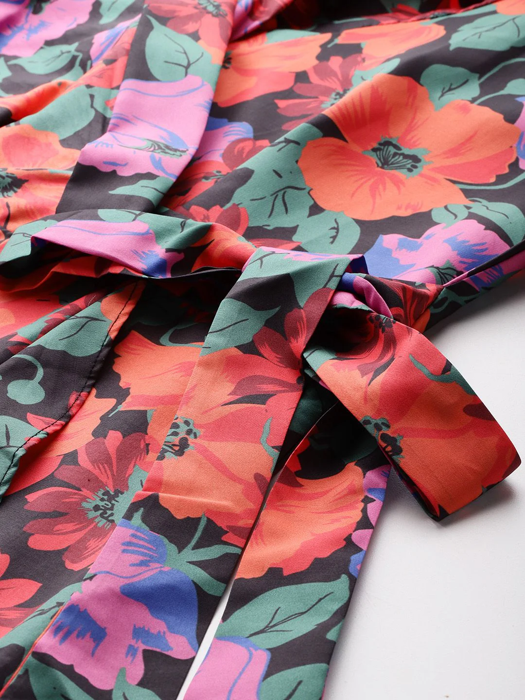 DressBerry Floral Print Midi Wrap Dress - Image 6