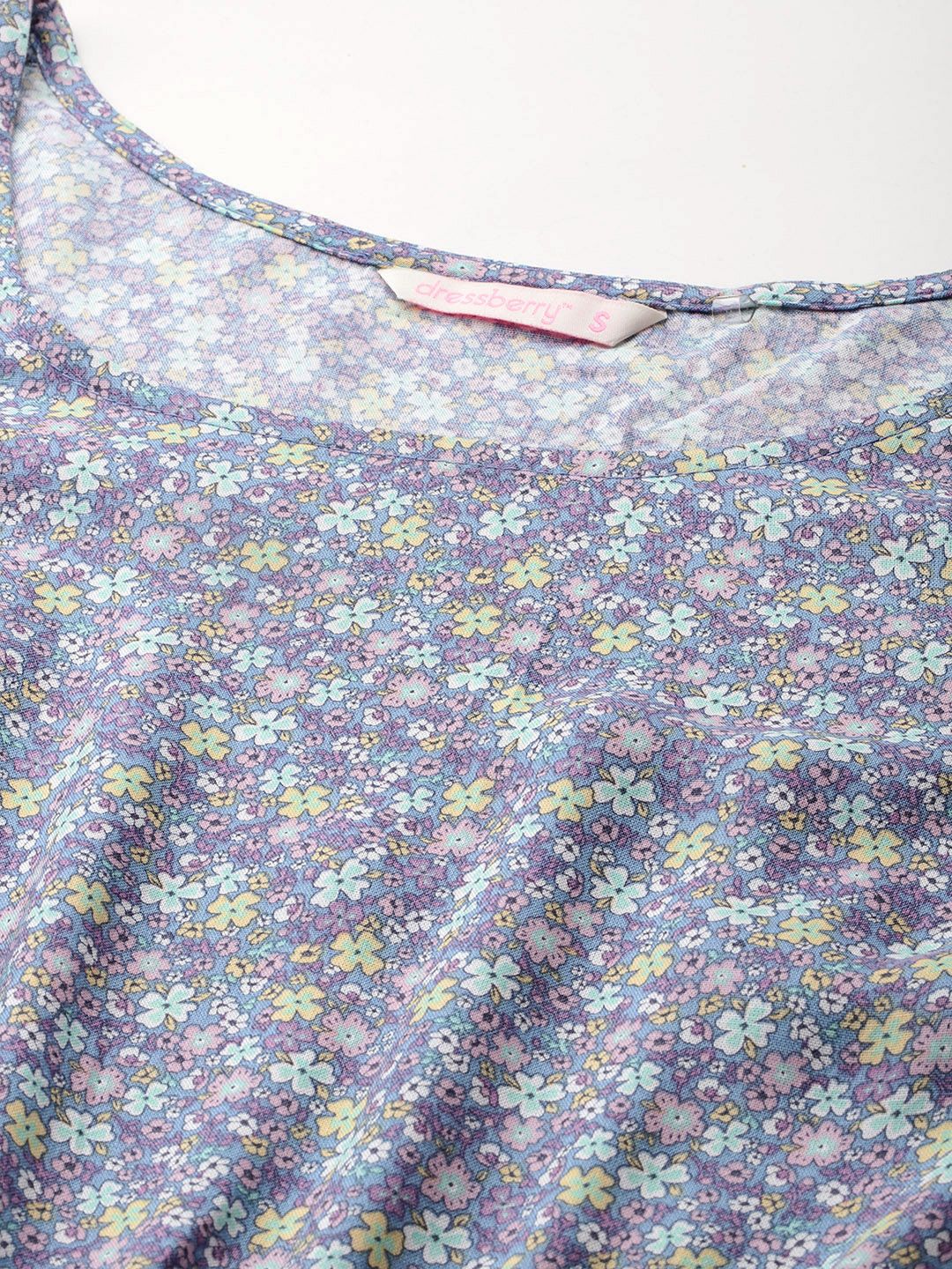 DressBerry Floral Print Tiered A-Line Dress - Image 2