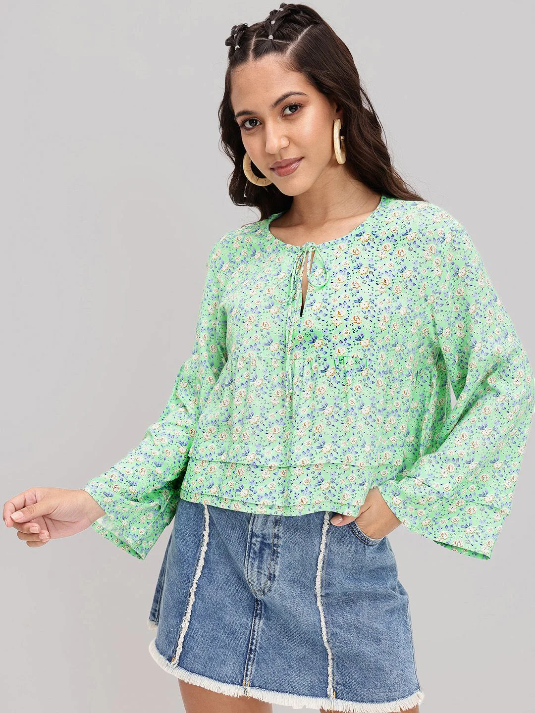 DressBerry Flutter Falls Tiered A-Line Top - Image 2