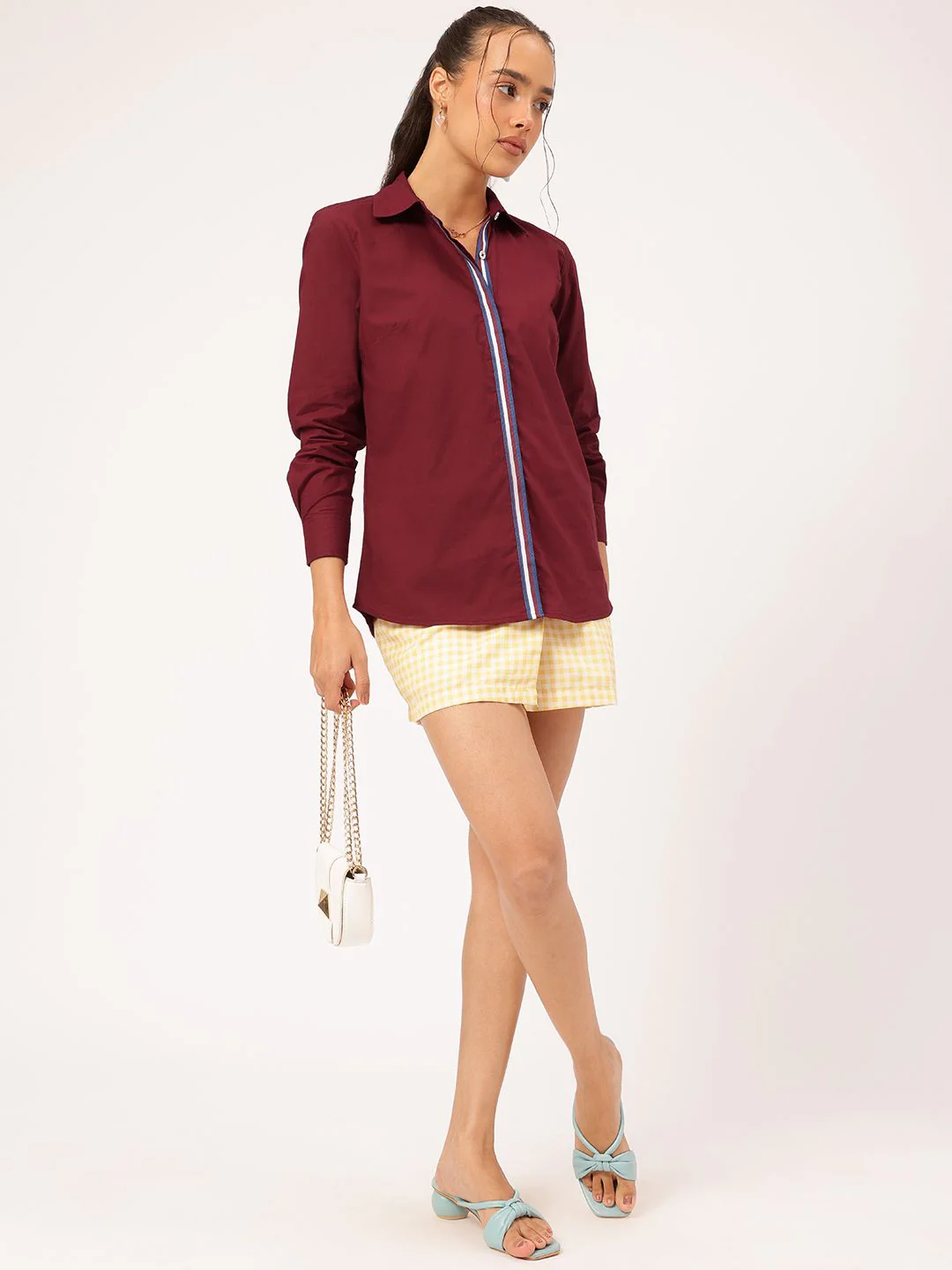 DressBerry Formal Fusion Contrast Placket Shirt - Image 4