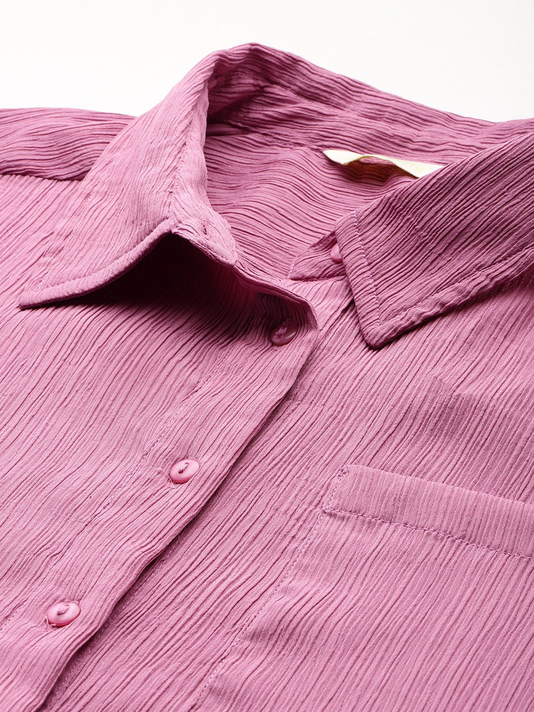 DressBerry Frayed Hem Crinkled Shirt - Image 2