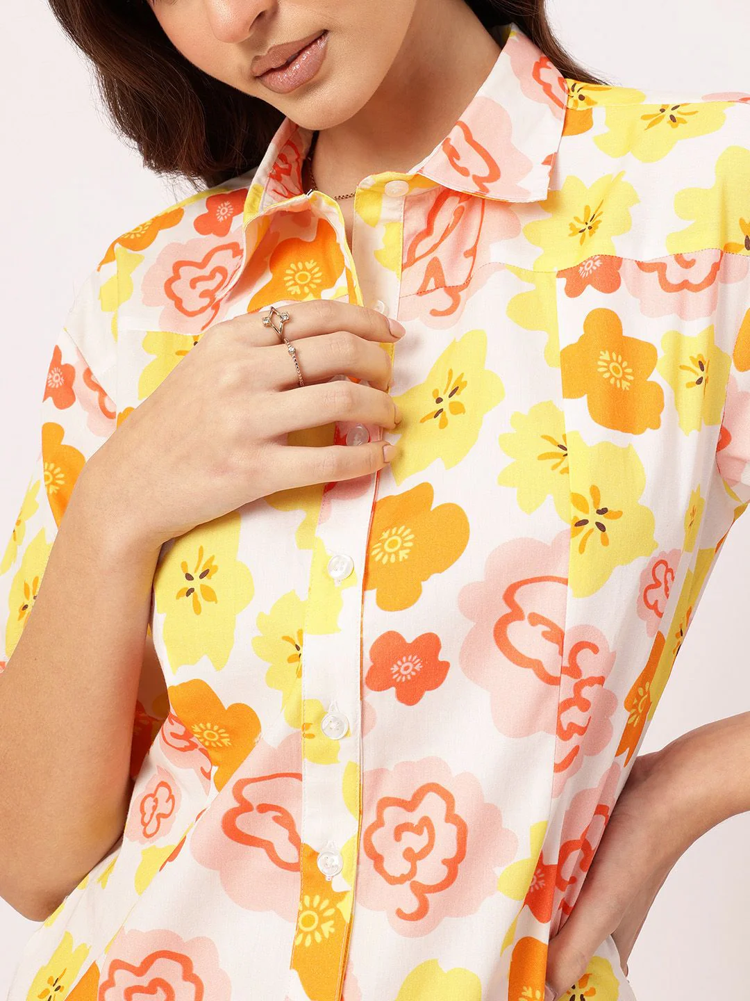 DressBerry Garden Goddess Floral Shirt Mini Dress - Image 3