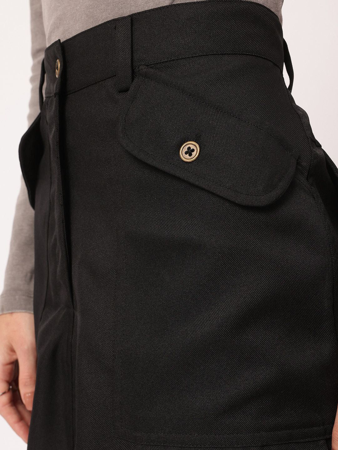 DressBerry Grunge Utility Straight Cargo Midi Skirt - Image 6