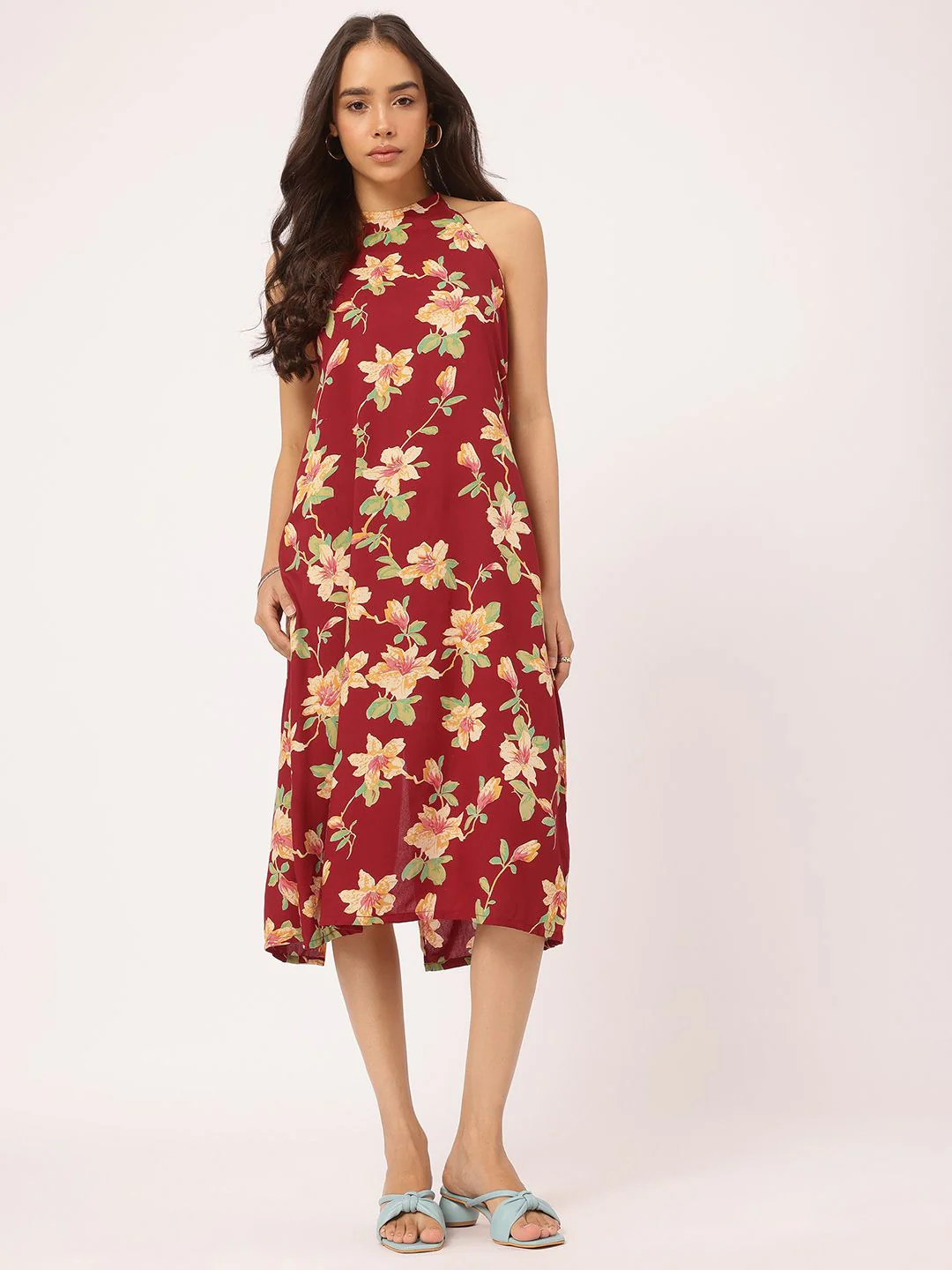 DressBerry Halter Haul Floral Haven Cotton Cambric Dress - Image 2