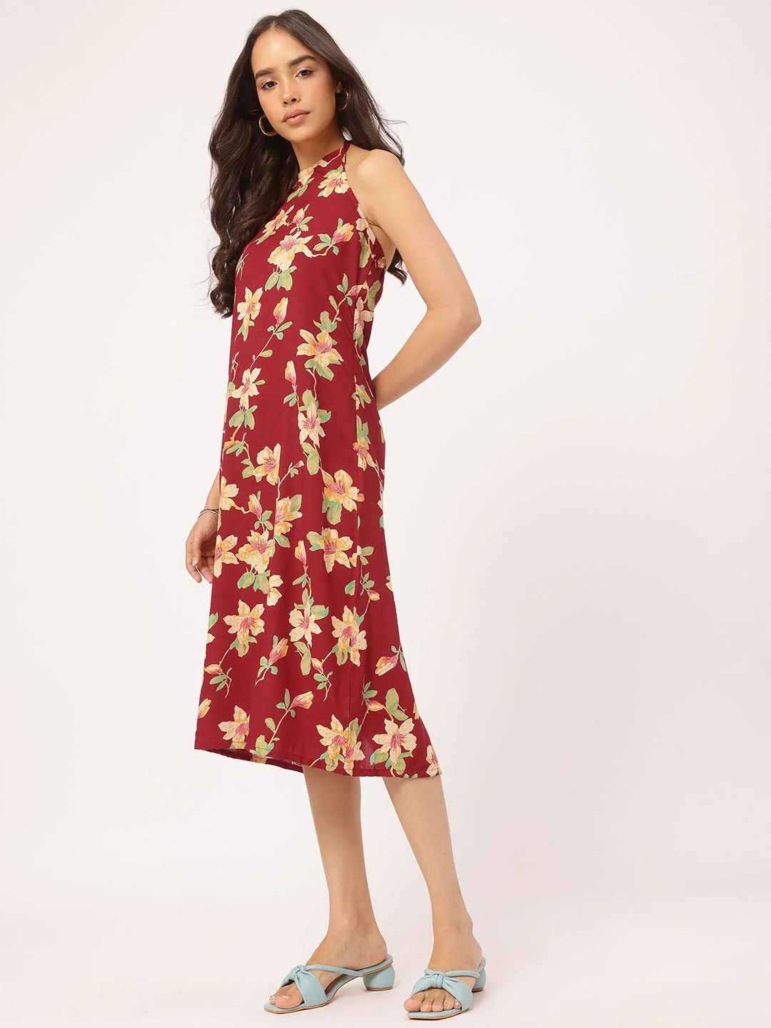 DressBerry Halter Haul Floral Haven Cotton Cambric Dress - Image 4