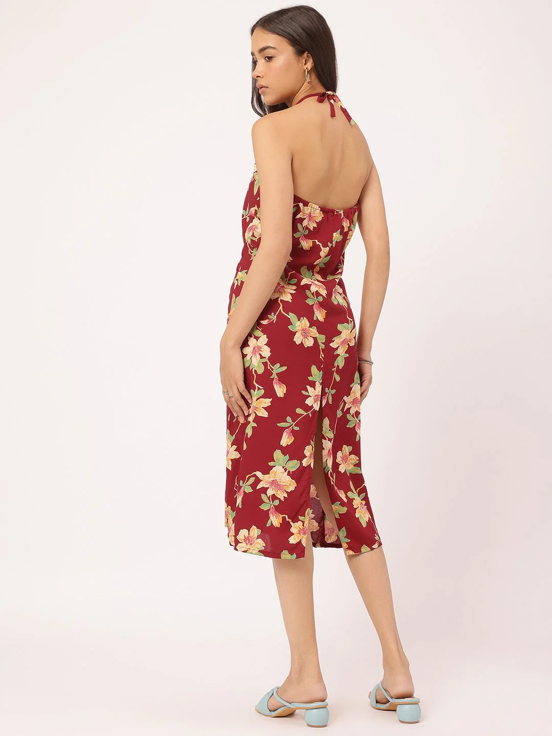 DressBerry Halter Haul Floral Haven Cotton Cambric Dress - Image 6
