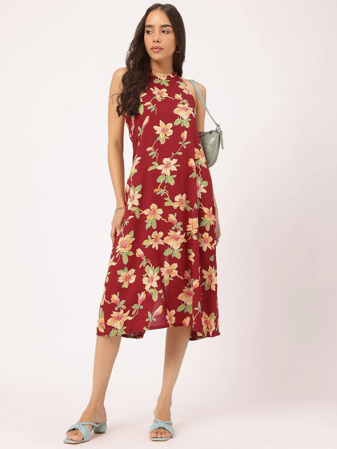 DressBerry Halter Haul Floral Haven Cotton Cambric Dress - Image 7