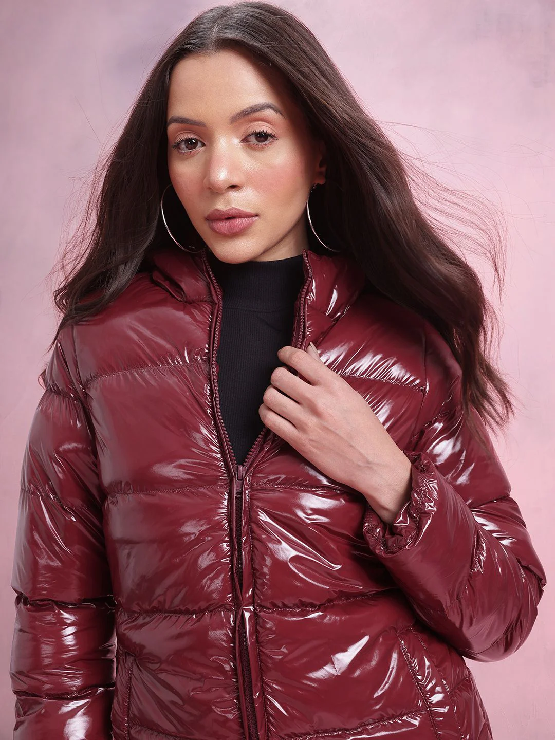 DressBerry Hooded Puffer Jacket - Image 2