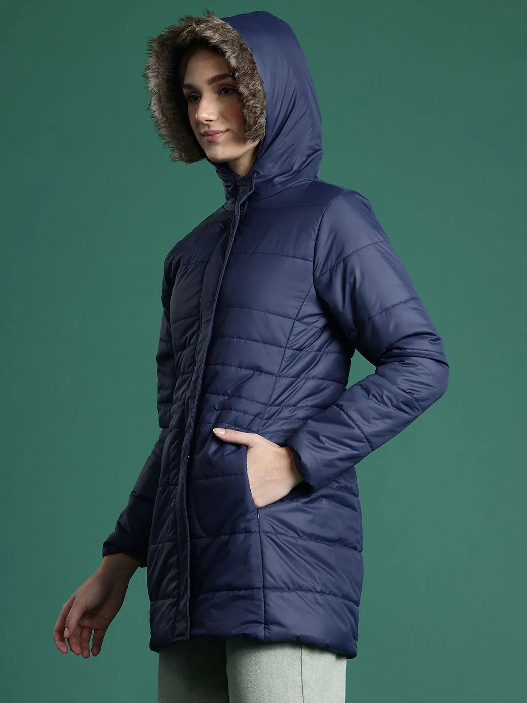 DressBerry Hooded Quilted Jacket - Image 3