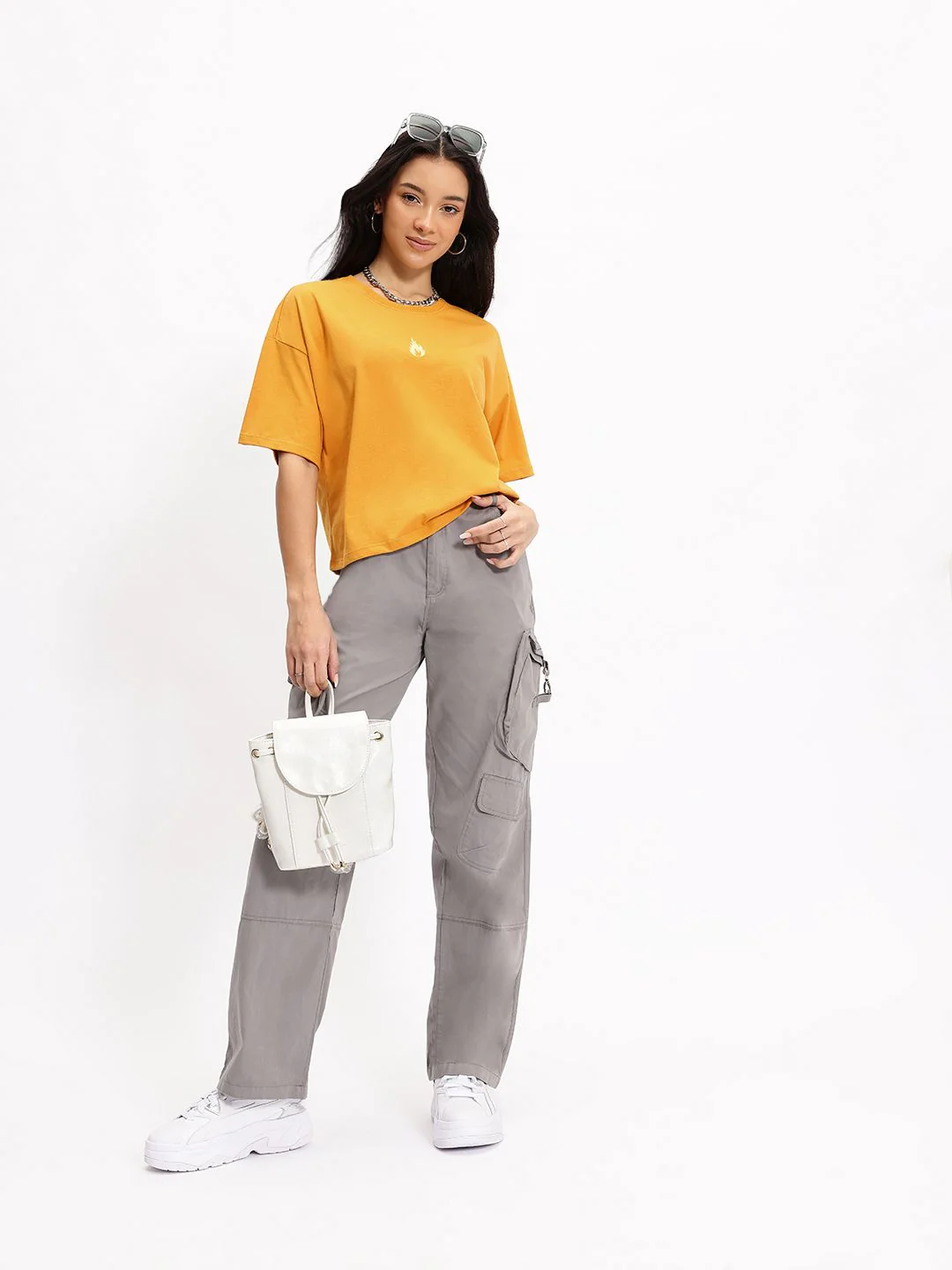 DressBerry Illuminating Yellow Drop-Shoulder Crop T-shirt - Image 3