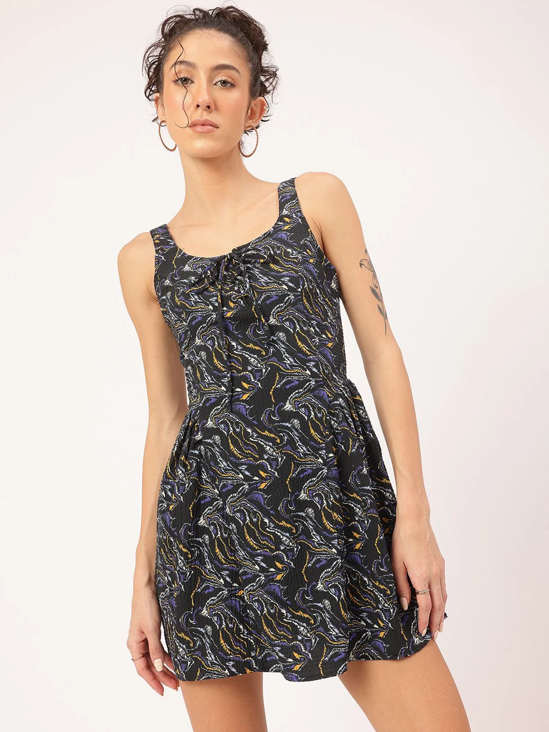 DressBerry Indie Fusion Printed Sleeveless Dress - Image 2