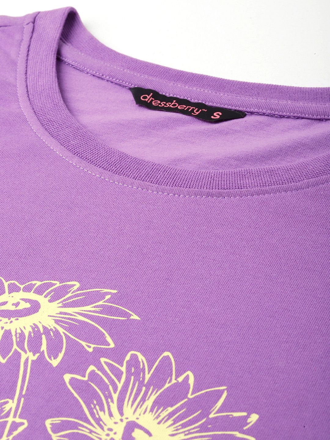 DressBerry Lavender Haze Flower Fantasy Crop T-shirt - Image 6