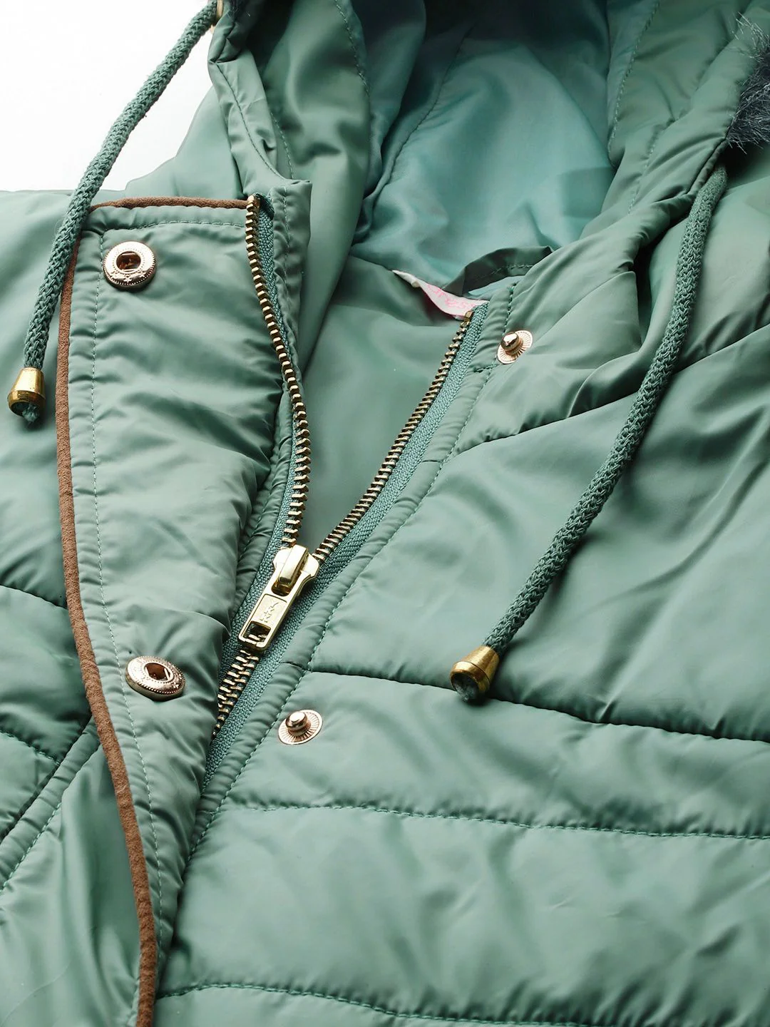 DressBerry Longline Hooded Quilted Parka Jacket - Image 2