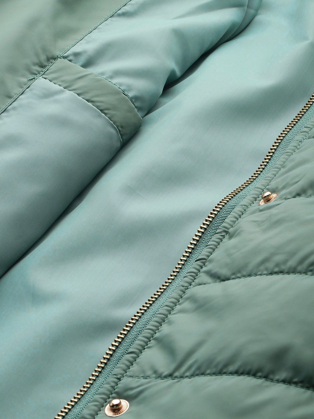 DressBerry Longline Hooded Quilted Parka Jacket - Image 7