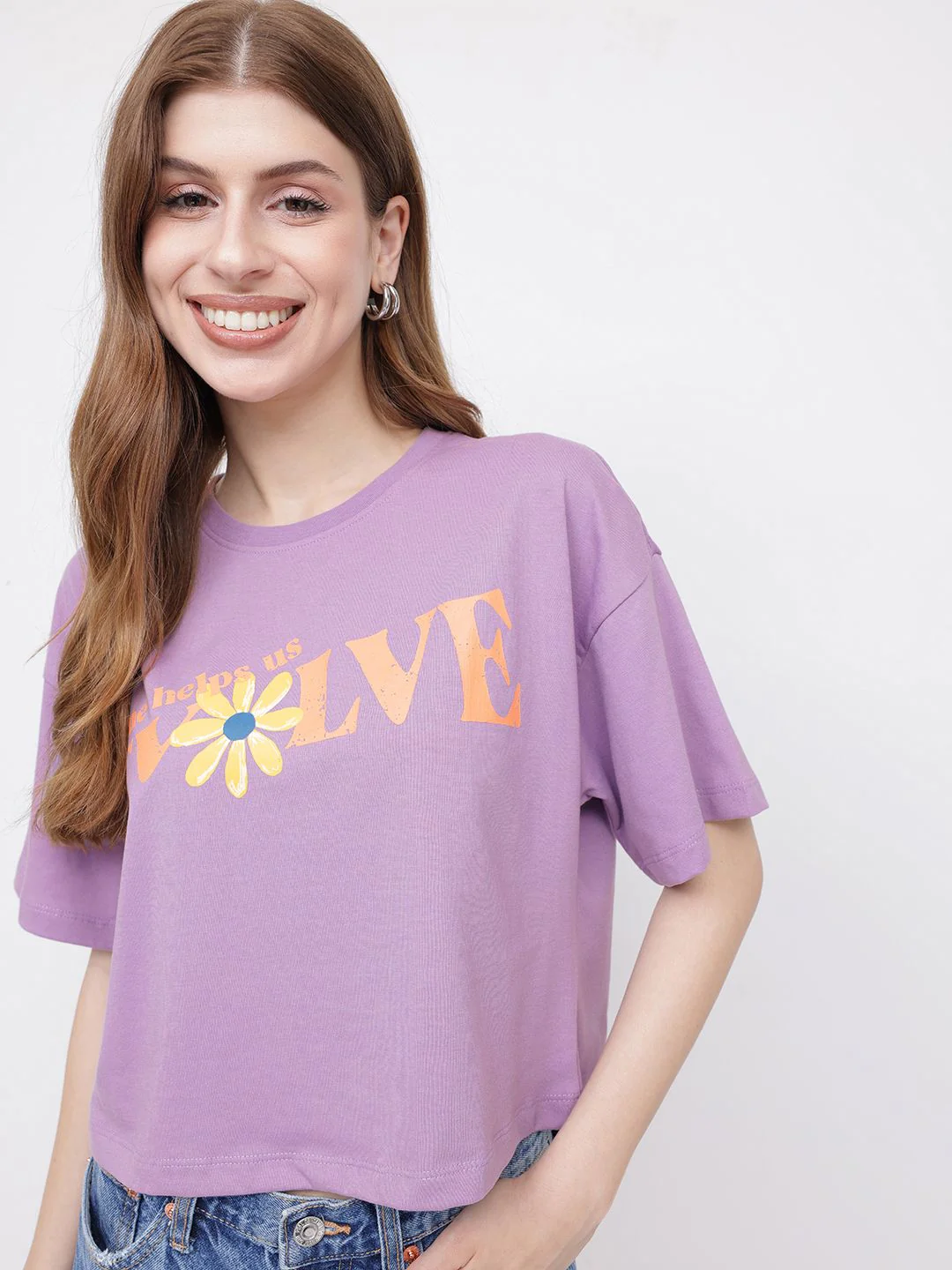 DressBerry Minimalist Message Printed Boxy T-shirt - Image 2