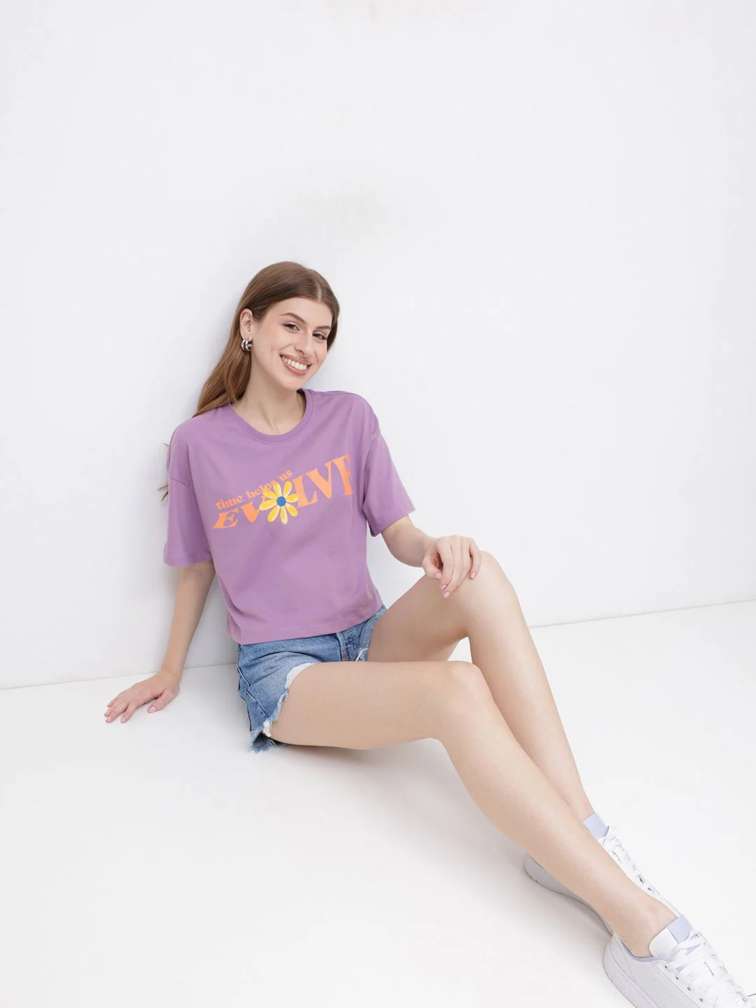 DressBerry Minimalist Message Printed Boxy T-shirt - Image 6