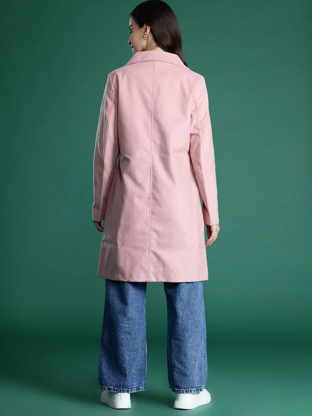 DressBerry Notched Lapel Collar Longline Overcoat - Image 5