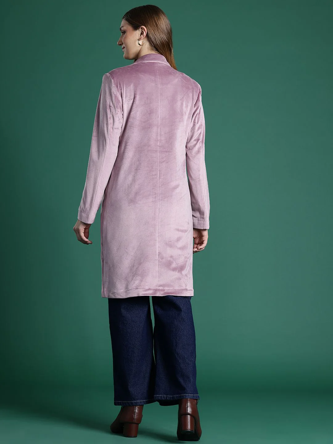 DressBerry Notched Lapel Collar Overcoat - Image 5