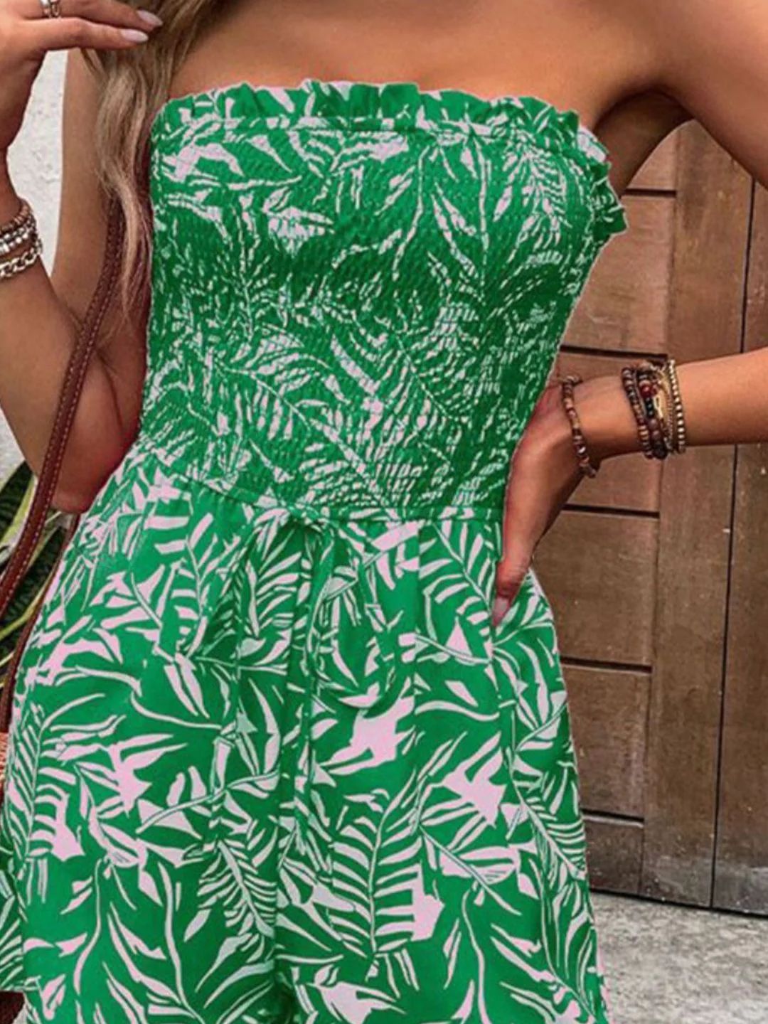 DressBerry Off-Shoulder Printed Jumpsuit - Image 2