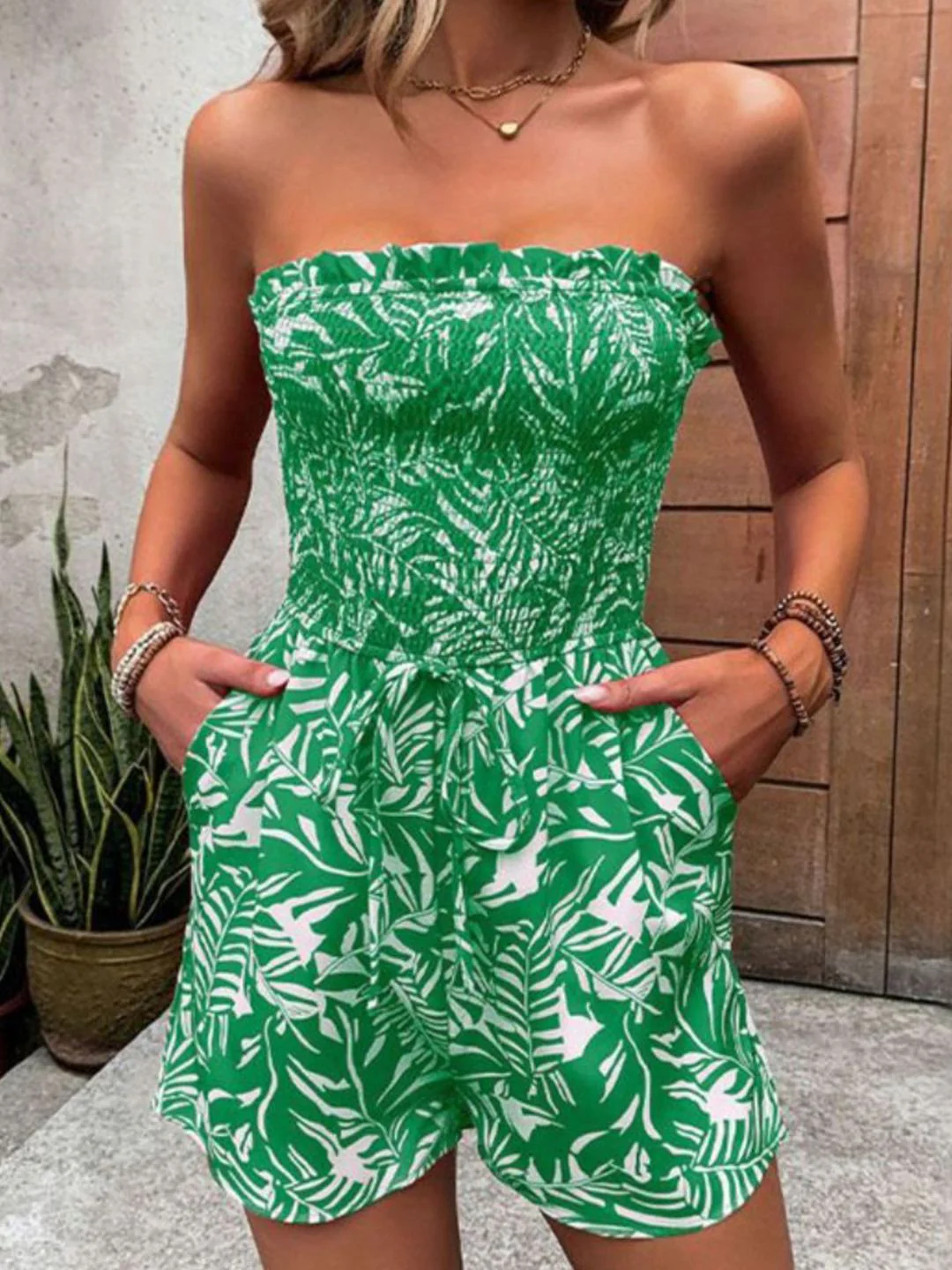 DressBerry Off-Shoulder Printed Jumpsuit - Image 4