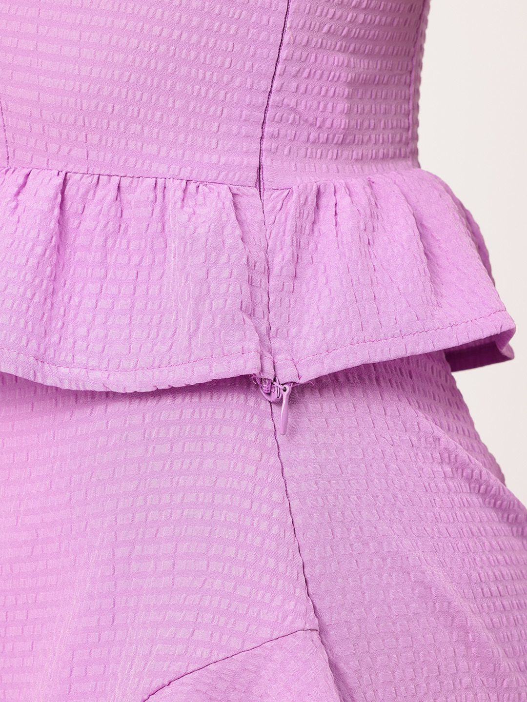 DressBerry Pastel Power Cute Feminine Seersucker Ruffles Co-Ord Set - Image 7