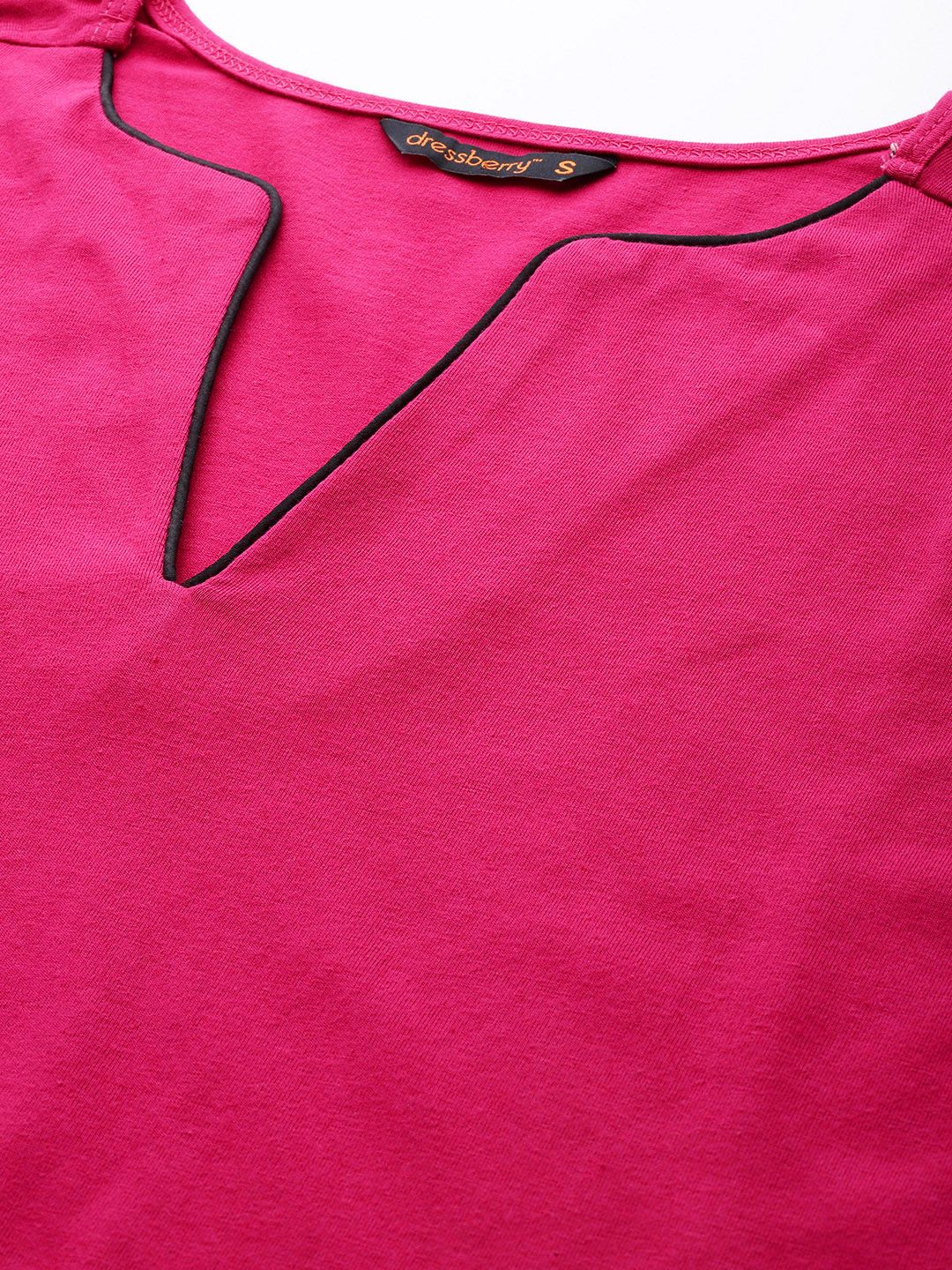 DressBerry Pink Solid Regular Top - Image 2