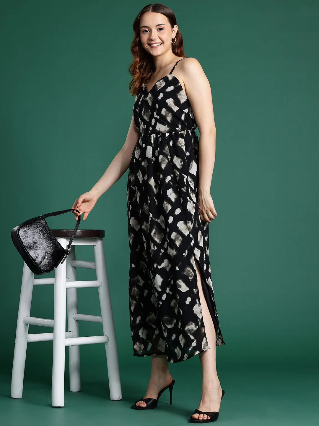DressBerry Print Fit & Flare Midi Dress - Image 4