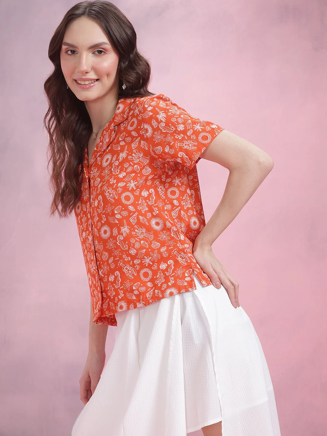DressBerry Printed Cuban Collar Shirt - Image 5