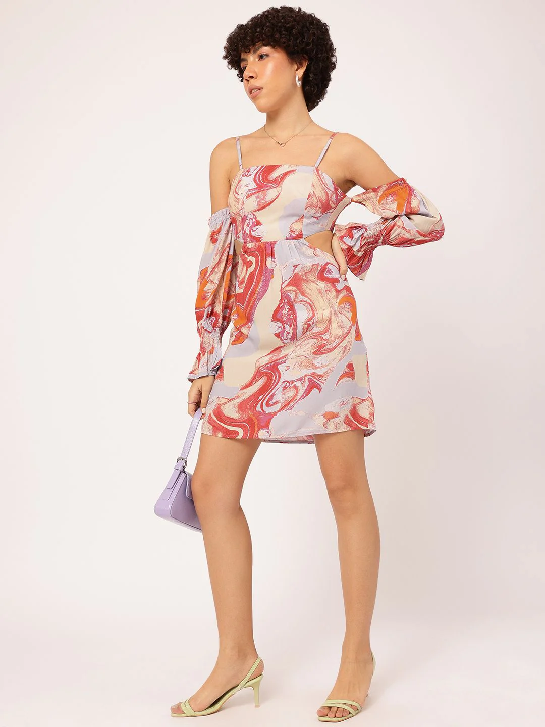 DressBerry Printed Cut-Out Detail Mini Sheath Dress - Image 6