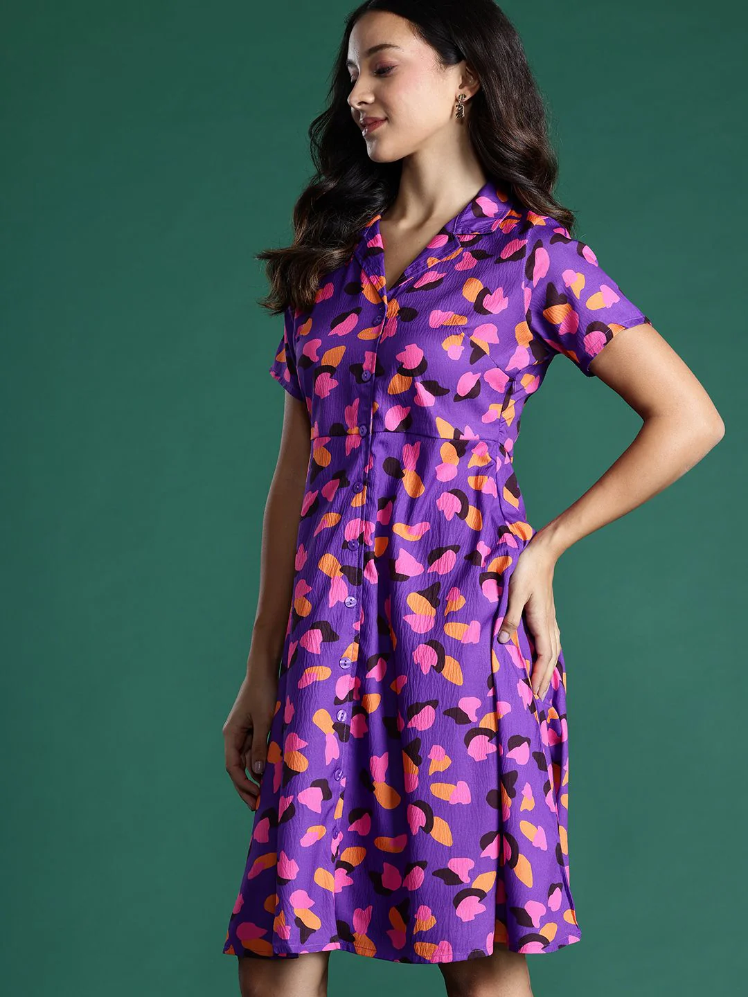 DressBerry Printed Shirt Dress - Image 5