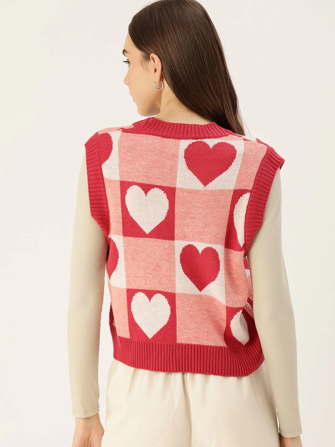 DressBerry Printed Sweater Vest - Image 5