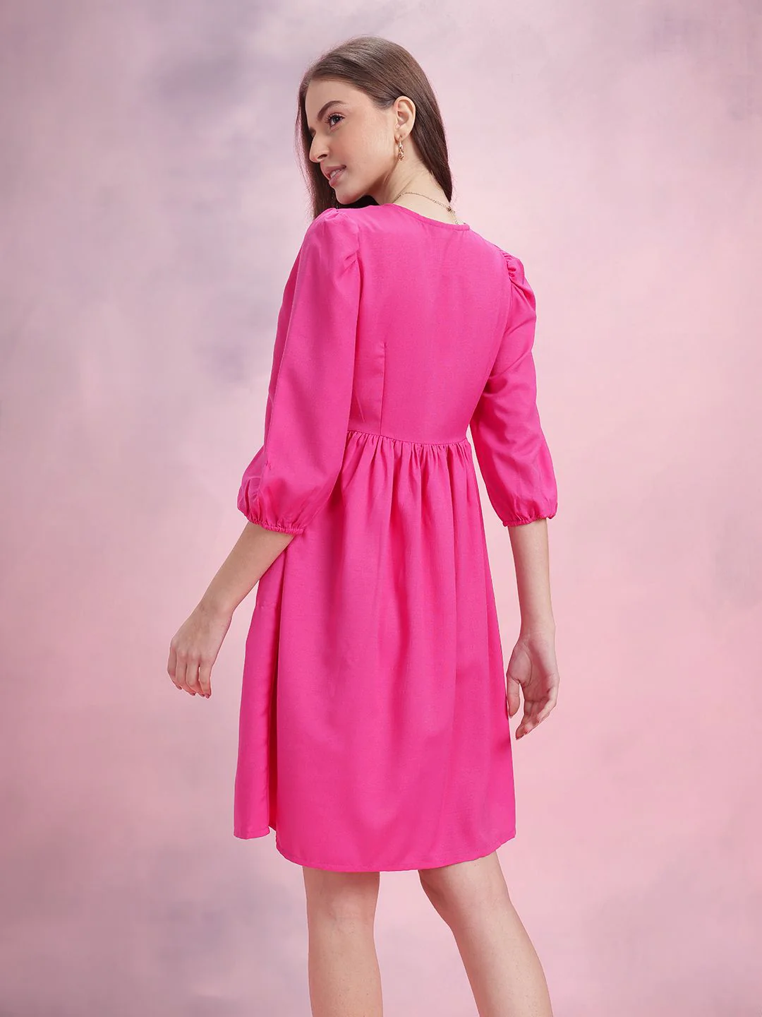 DressBerry Puff Sleeve A-Line Dress - Image 6
