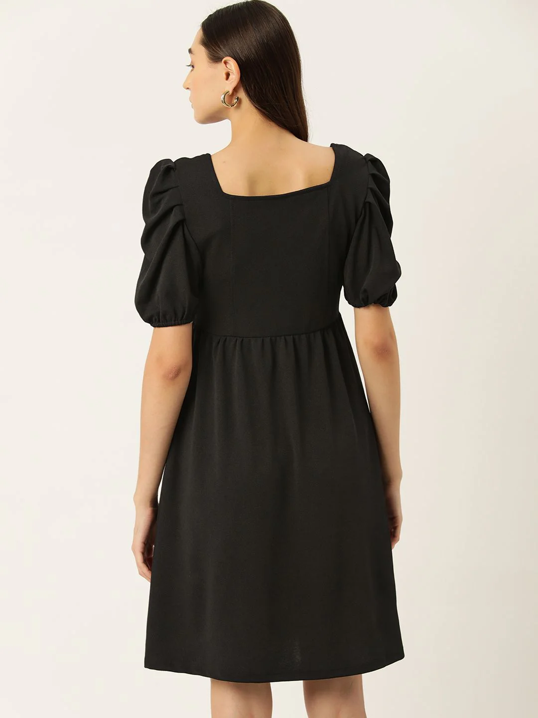 DressBerry Puff Sleeve A-Line Midi Dress - Image 5