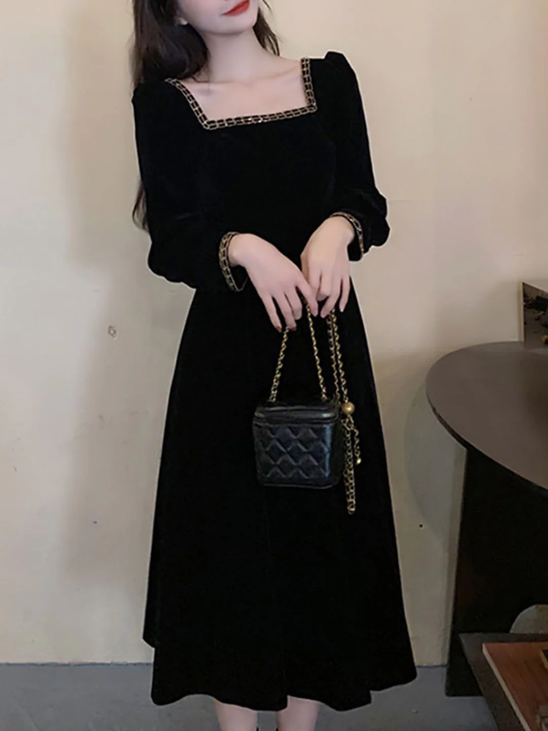 DressBerry Puff Sleeve Fit & Flare Dress - Image 4