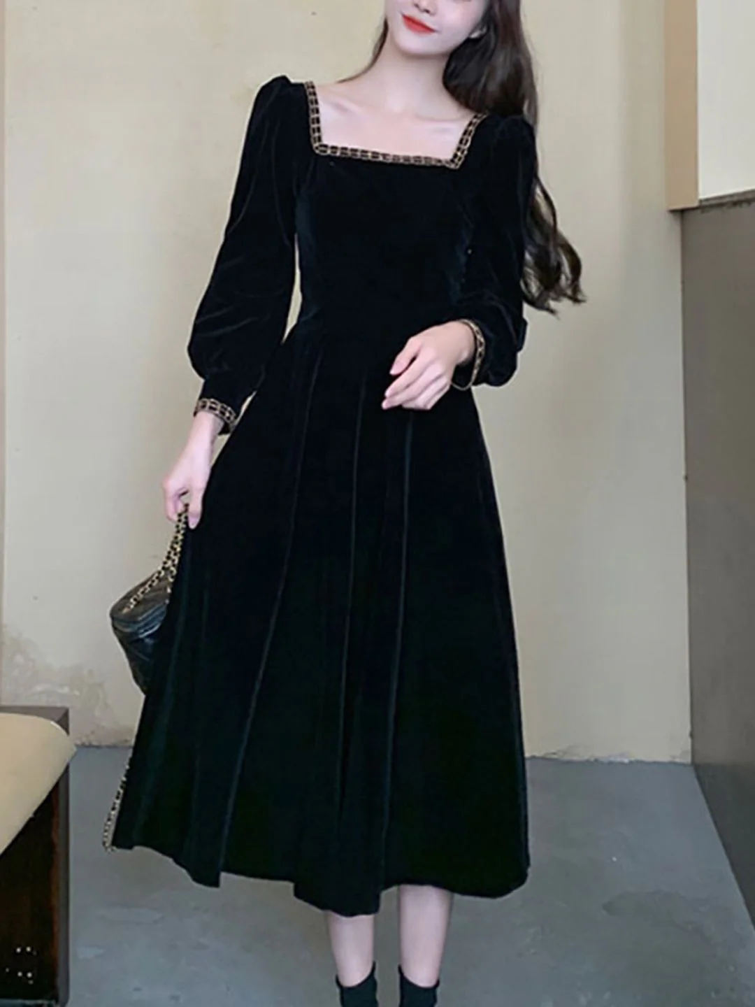 DressBerry Puff Sleeve Fit & Flare Dress - Image 6
