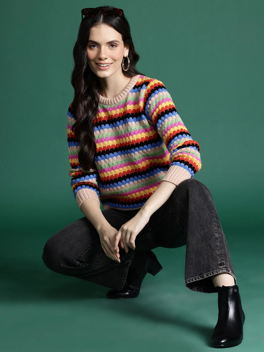 DressBerry Pure Acrylic Self-Design Pullover - Image 4