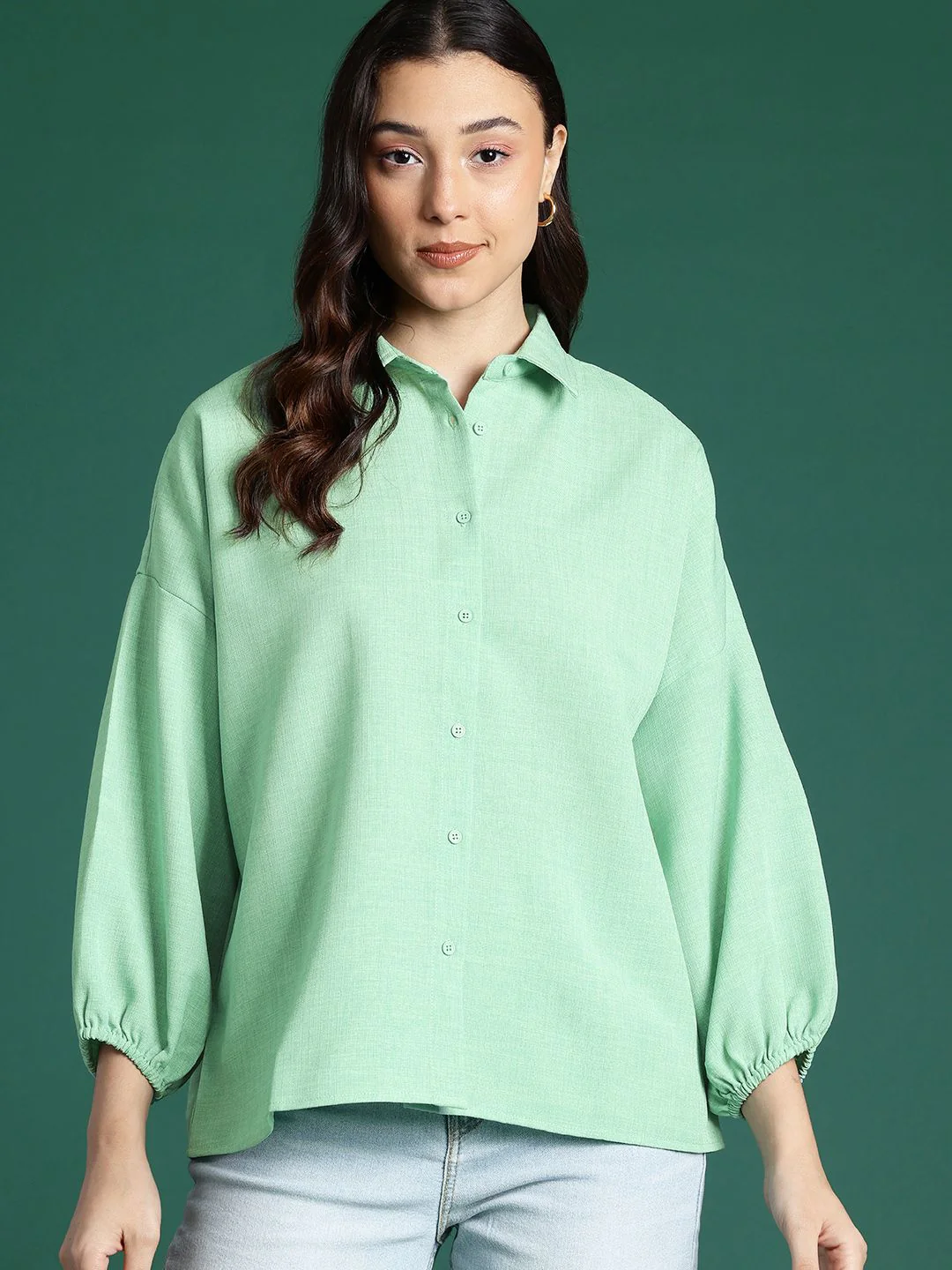 DressBerry Pure Cotton Drop-Shoulder Sleeve Shirt - Image 5