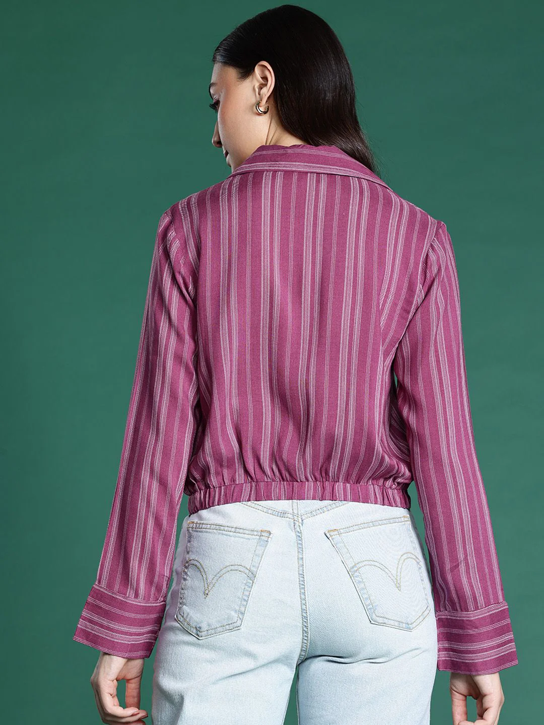 DressBerry Pure Cotton Opaque Striped Casual Shirt - Image 4